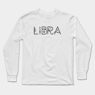 Libra celestial typography Long Sleeve T-Shirt